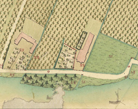  Un bourdieu sur un plan de l'île, 1776