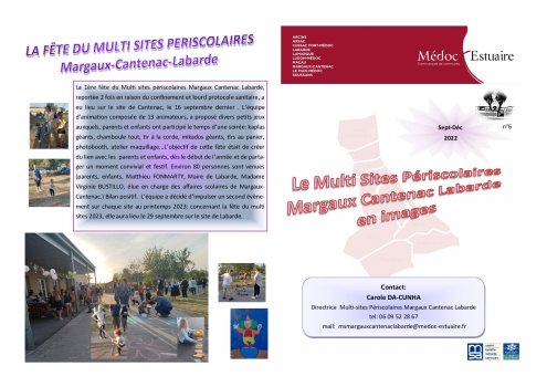 Le journal MS multi sites périscolaire Margaux-Cantenac et Labarde 